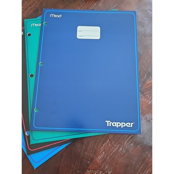 Vtg 6 Pack Mead Trapper Keeper Portfolio 2 Pocket 3 Ring Color Folders 1996 READ - Picture 6 of 16